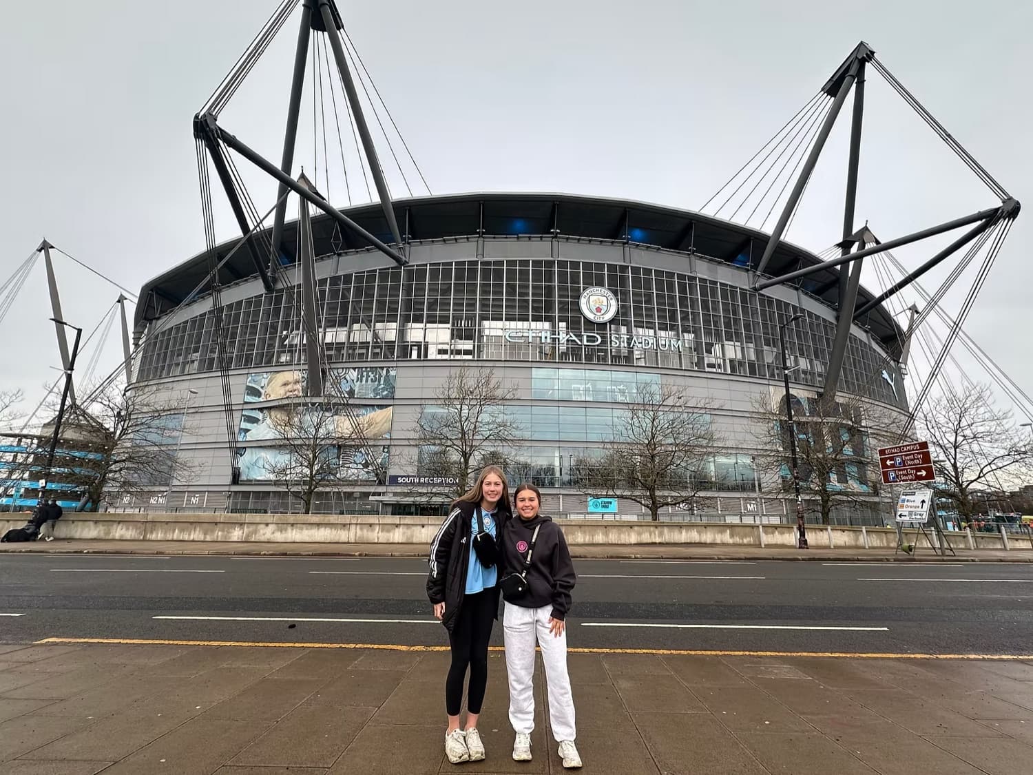 Players on an IPPE soccer tour in the Manchester City environment