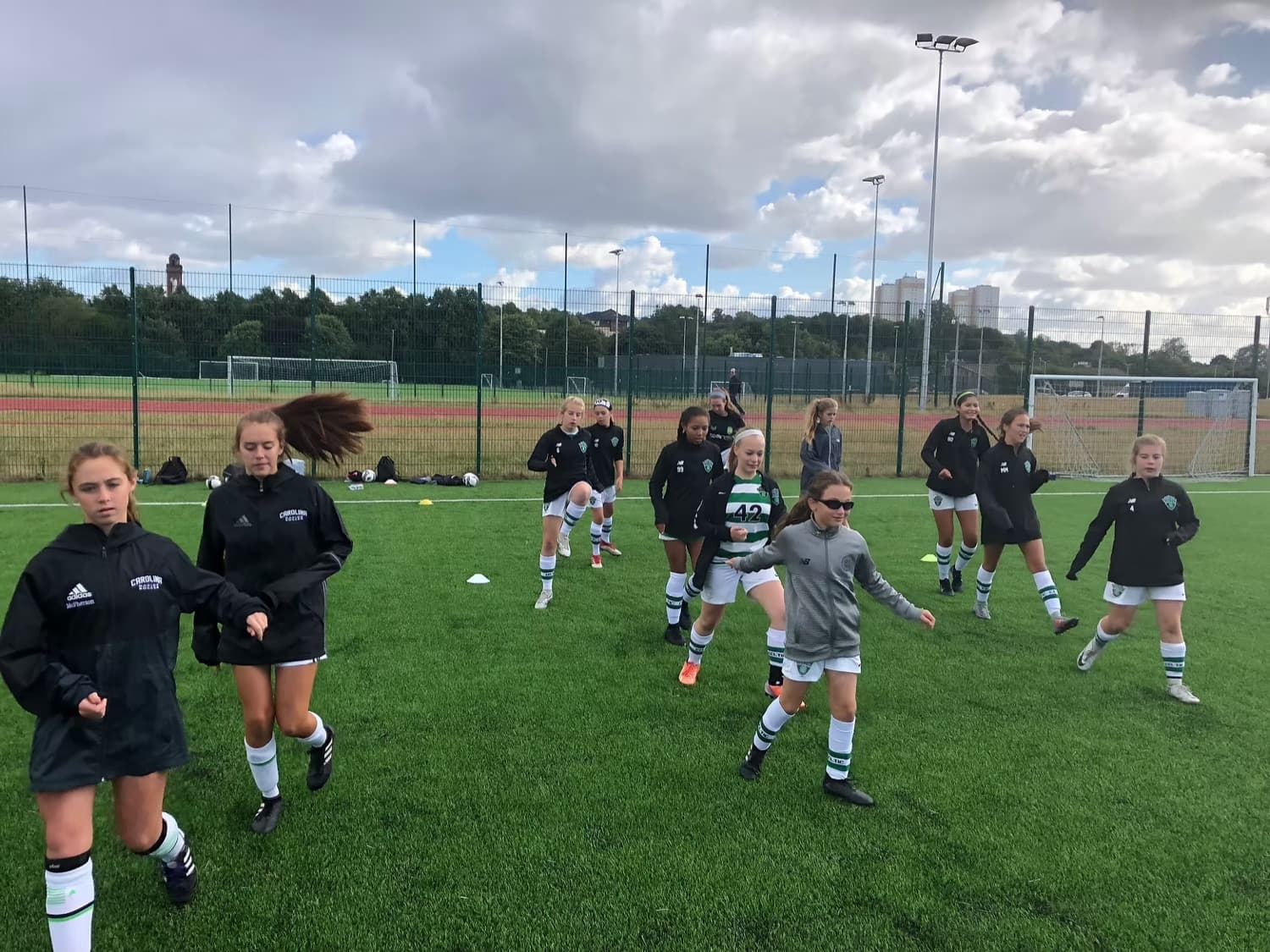 An American player training inside an English club under academy coaching on an IPPE immersion tour