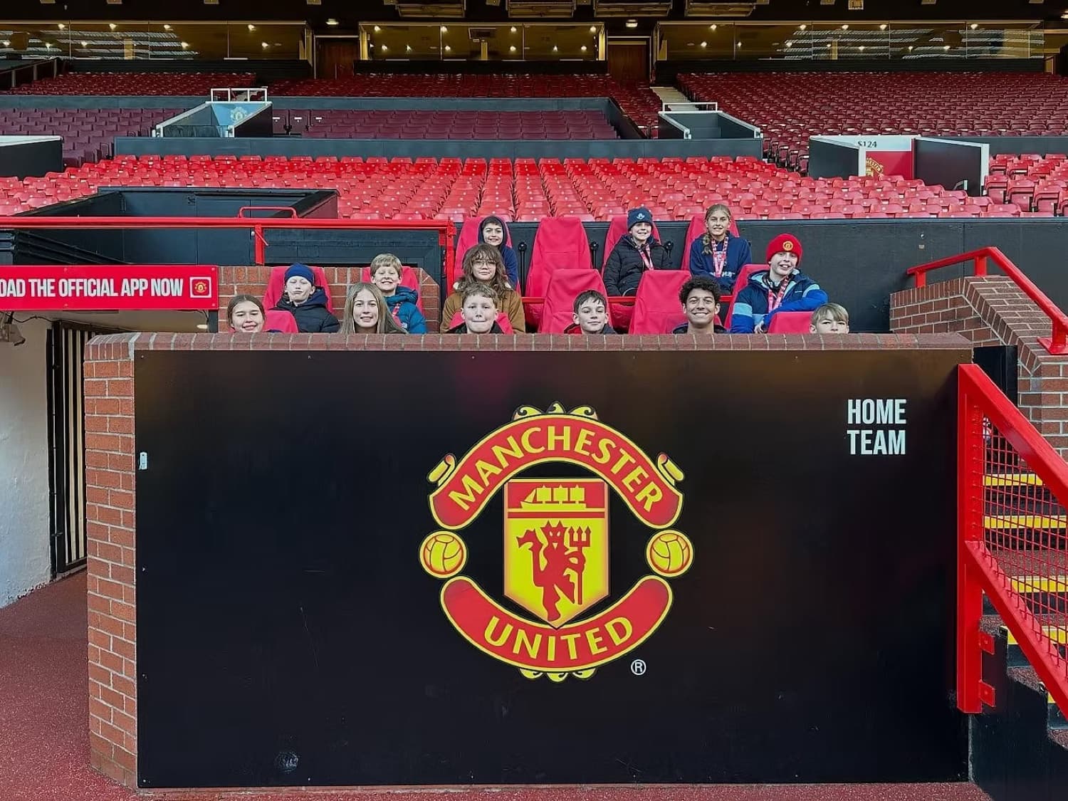 Players on an IPPE soccer tour in the Manchester United environment