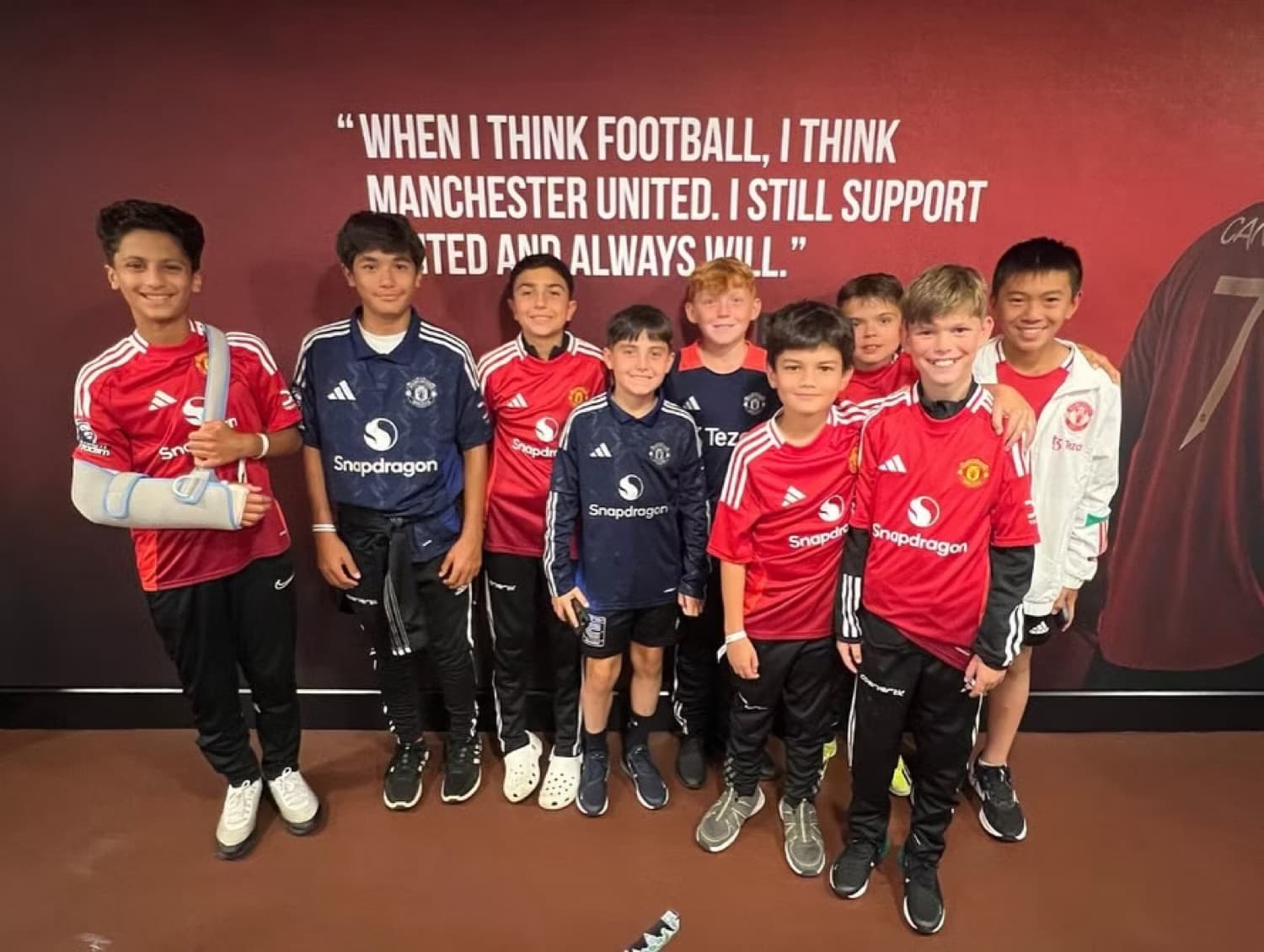 Young players on the pitch on an IPPE soccer tour