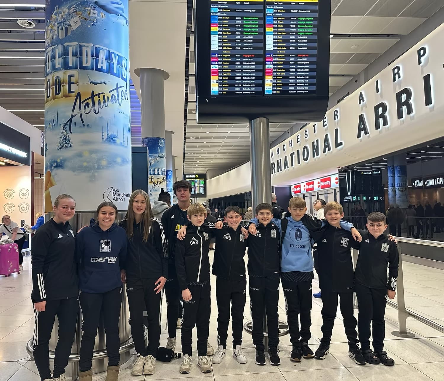 Players on an IPPE soccer tour in the Everton environment